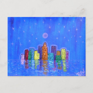 Postcard - Starry City Night