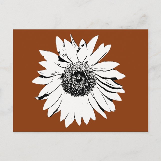 Postcard - Sunflower Blossom to Color (Front)