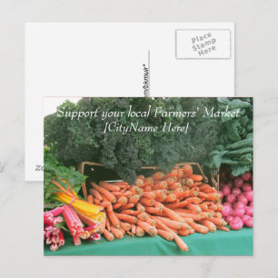 Postcard - Support Farmers Market - Carrots