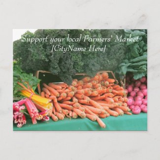 Postcard - Support Farmers Market - Carrots