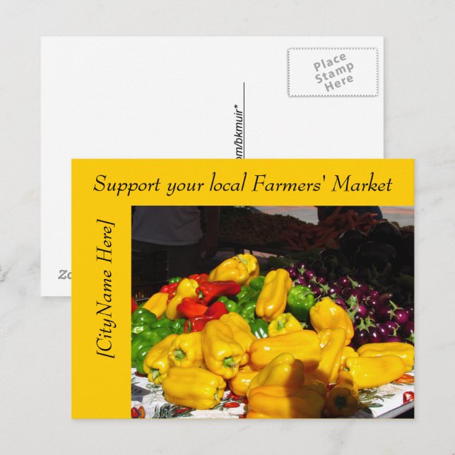 Postcard - Support Farmers Market - Peppers (Front/Back)