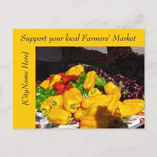 Postcard _ Support Farmers Market _ Peppers