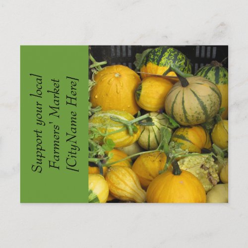 Postcard _ Support Farmers Market _ Squash