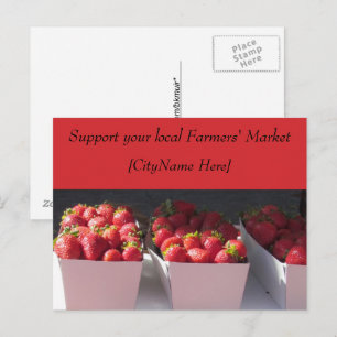 Postcard - Support Farmers Market - Strawberries
