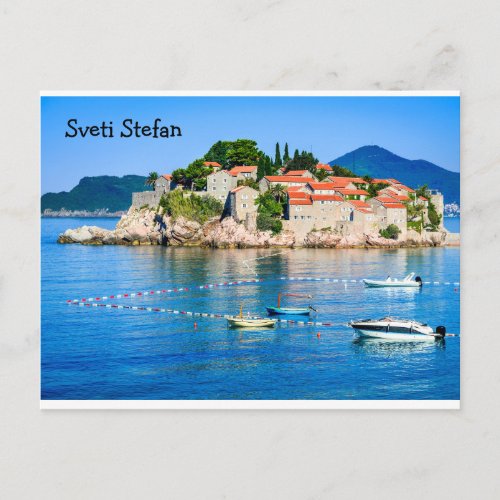 Postcard  Sveti Stefan Budva Montenegro
