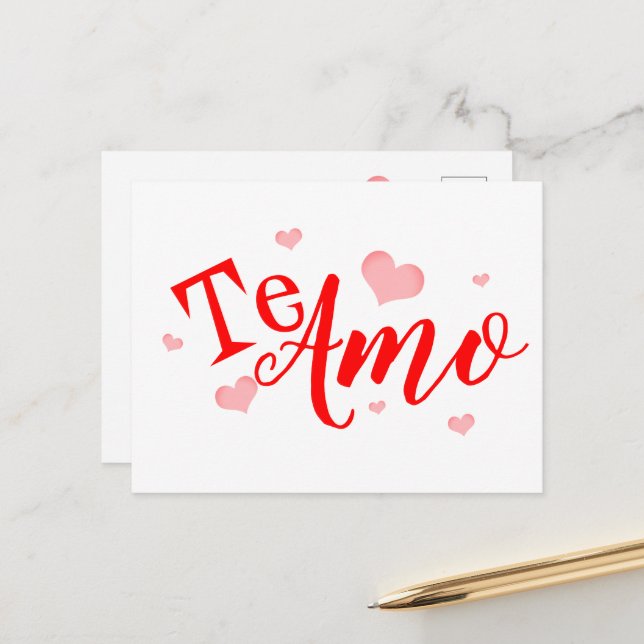 Postcard - Te Amo (Front/Back In Situ)