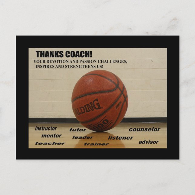 Postcard "Thank You-Coach" (Front)