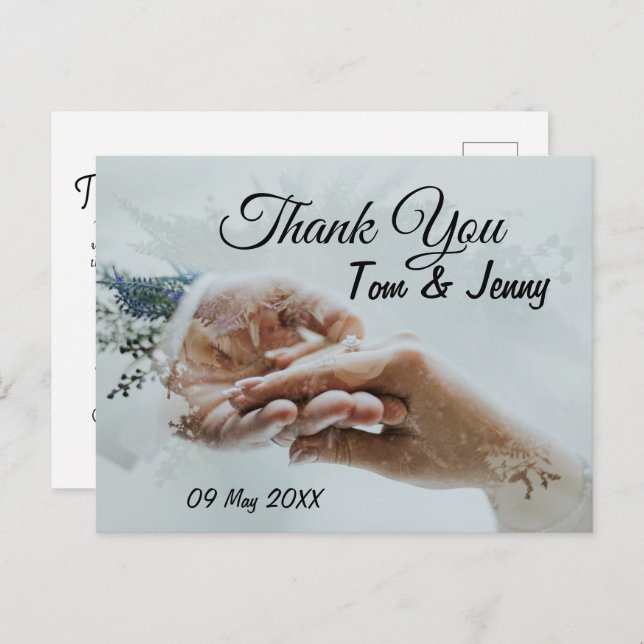 Postcard thank you for attending the invitation (Front/Back)