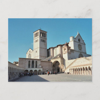 Postcard The Basilica of Assisi, Umbria Italy