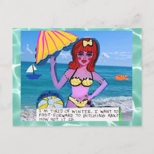 Postcard- the beach fixes everything postcard