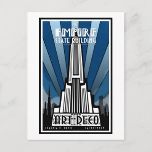Postcard - The Empire State Building Art Deco