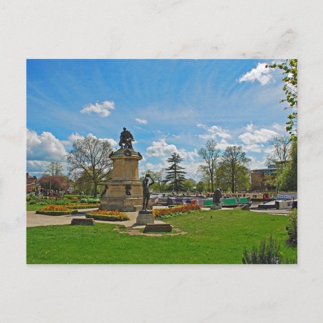 Postcard The Gower Memorial, Stratford-upon-Avon (Front)