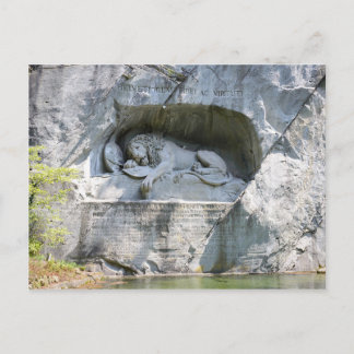 Postcard The Lion Monument, Lucerne, Switzerland