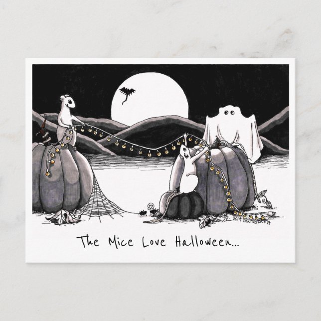 Postcard: The Mice Love Halloween Postcard (Front)