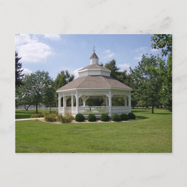 Postcard- Tipton Indiana  Gazebo Postcard (Front)
