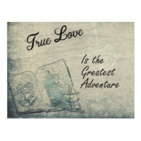 Postcard True Love Is the Greatest Adventure