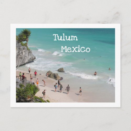 POSTCARDTULUM MEXICORUINS ABOVE BEACH POSTCARD