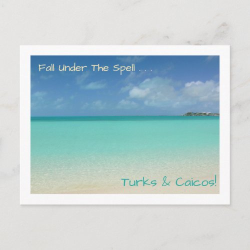 postcardTURKS AND CAICOS  FALL UNDER THE SPELL Postcard