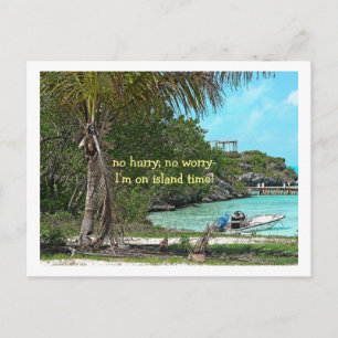 postcard/ Turks and Caicos/ "no  hurry, no worry.. Postcard
