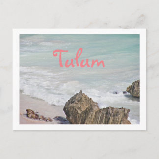 POSTCARD/ TURQUOISE WATER LAPPING AT BEACH/TULUM POSTCARD