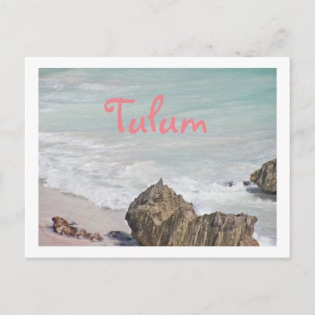 Postcard/ Turquoise Water Lapping At Beach/tulum Postcard