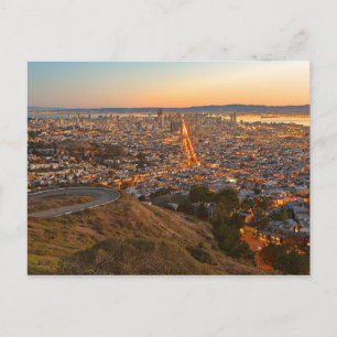 Postcard Twin Peaks, San Francisco, California