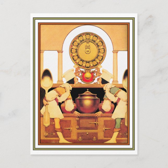 Postcard: Two Pastry Cooks - Maxfield Parrish Postcard (Front)