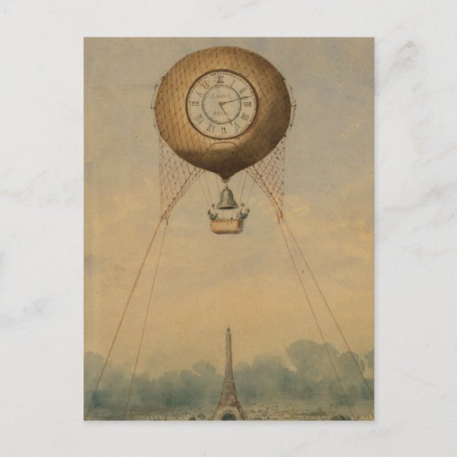 Postcard-Vintage Art-Hot Air Balloons 10 Postcard (Front)