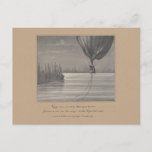 Postcard-Vintage Art-Hot Air Balloons 13 Postcard (Front)