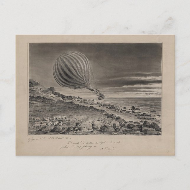 Postcard-Vintage Art-Hot Air Balloons 8 Postcard (Front)