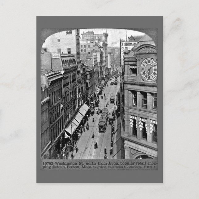 Postcard-Vintage Boston Photography 34 Postcard (Front)