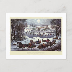 POSTCARD : VINTAGE CHRISTMAS : Central Park