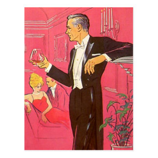 Postcard Vintage Cocktail Party Open House Brandy Postcard Vintage Cocktail Party Open House Brandy