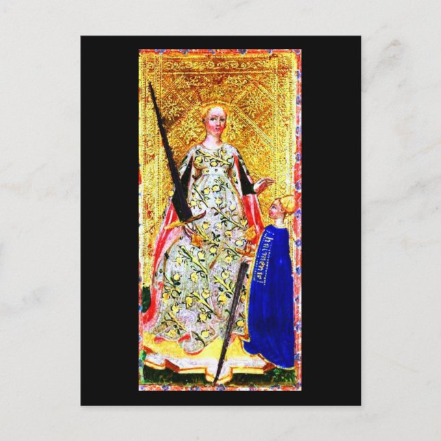 Postcard-Vintage Divination-Tarot 12 Postcard (Front)