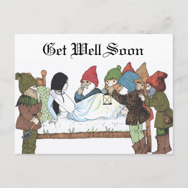 Postcard Vintage Fairy Tale Antique Image (Front)