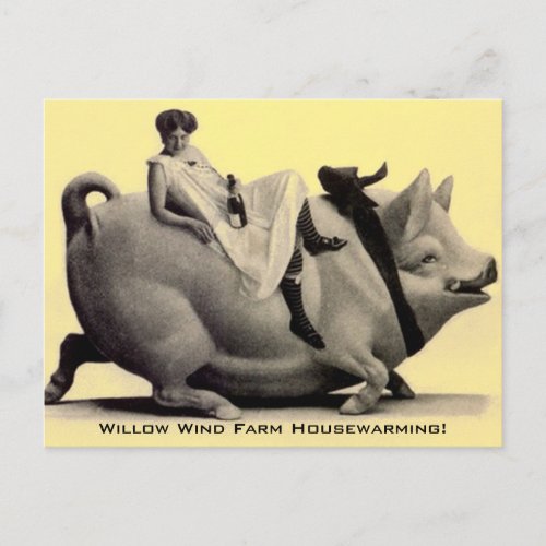Postcard Vintage Farm Ranch Fun Housewarming PC