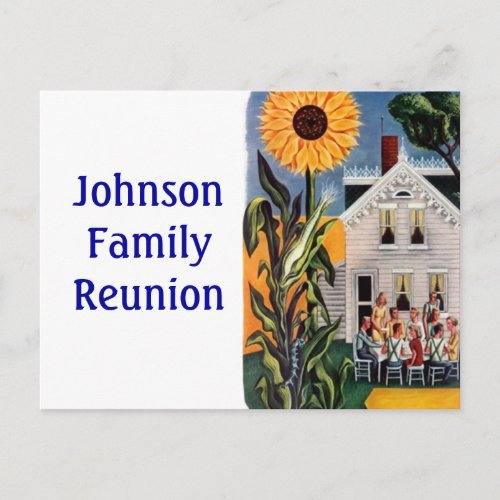 Postcard Vintage Front Porch Family tog Renuion PC