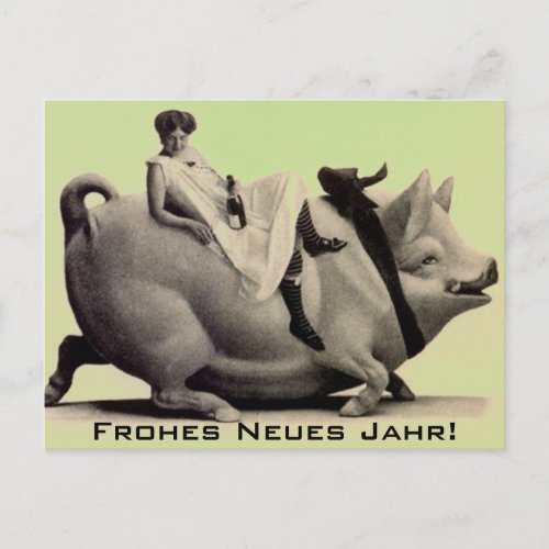 Postcard Vintage Happy New Year frohes neues jahr