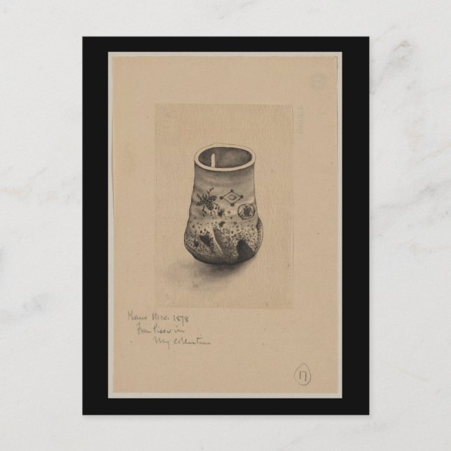 Postcard-Vintage Japanese Art-Vase Postcard (Front)