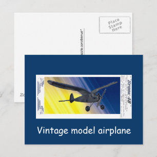 Postcard -  Vintage model airplane - Spook