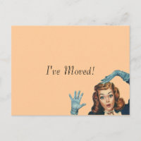 Postcard Vintage New Home Job I've Moved Address