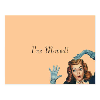 Postcard Vintage New Home Job I've Moved Address