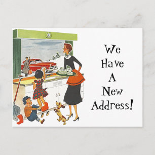 Postcard Vintage New Home Job Moved Address Fun PC