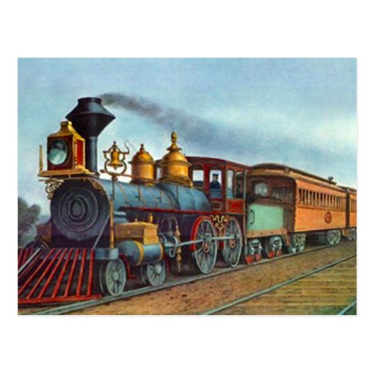 Download Postcard Vintage Train Railroad Tracks Locomotive | Zazzle.com