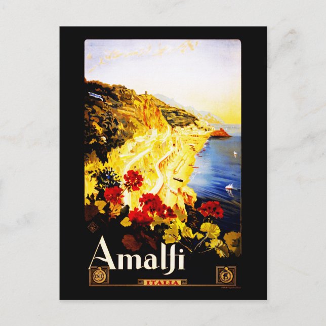 Postcard-VIntage Travel-Amalfi Postcard (Front)