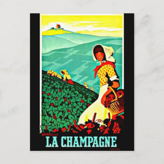 Postcard-Vintage Travel-Champagne Postcard