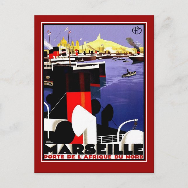 Postcard Vintage Travel Marseille (Front)