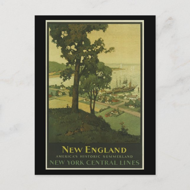 Postcard-Vintage Travel-New England Postcard (Front)