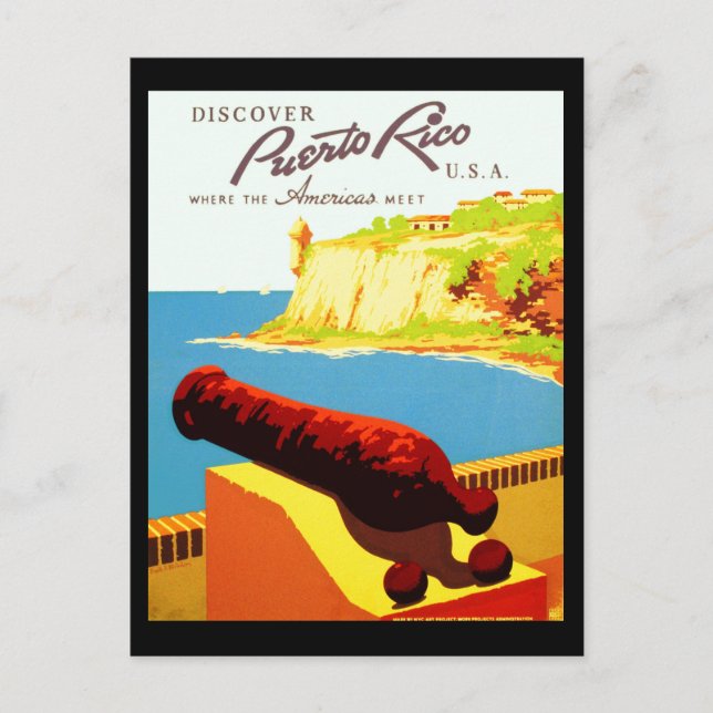 Postcard-Vintage Travel-Puerto Rico Postcard (Front)