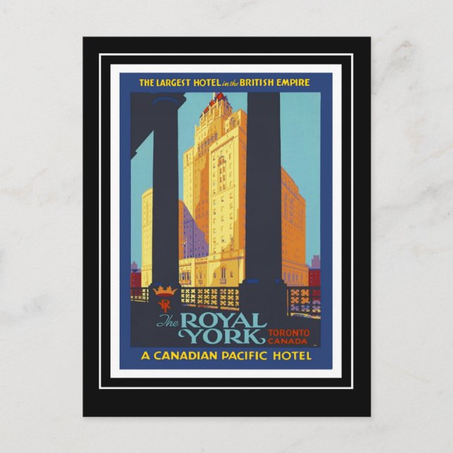 Postcard Vintage Travel Royal York Hotel 1945 (Front)